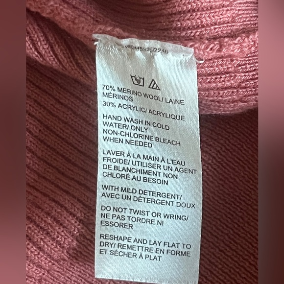 Saks Fifth Avenue Wool-Blend Rib-Knit Polo Sweater size Sz M - Picture 5 of 11